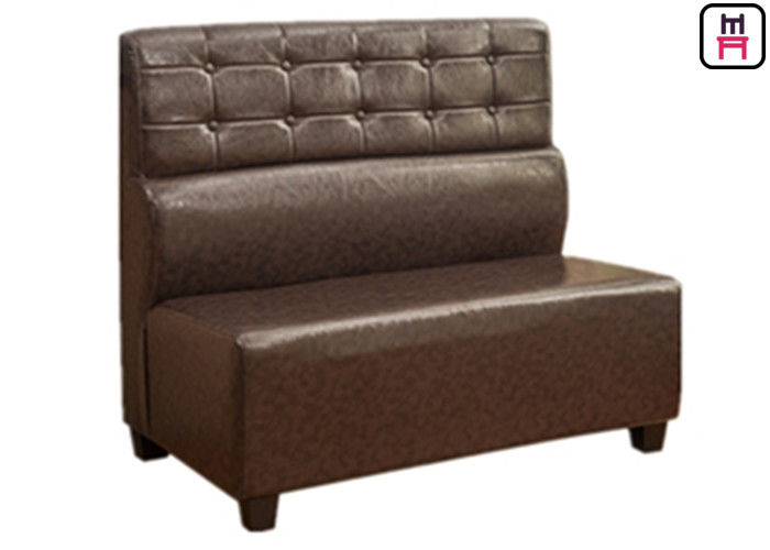 Durable Modern Commercial Booth Seating Brown Leather Roll Back For Durable Modern Commercial Booth Seating Brown Leather Roll Back For Hotel Coffee House