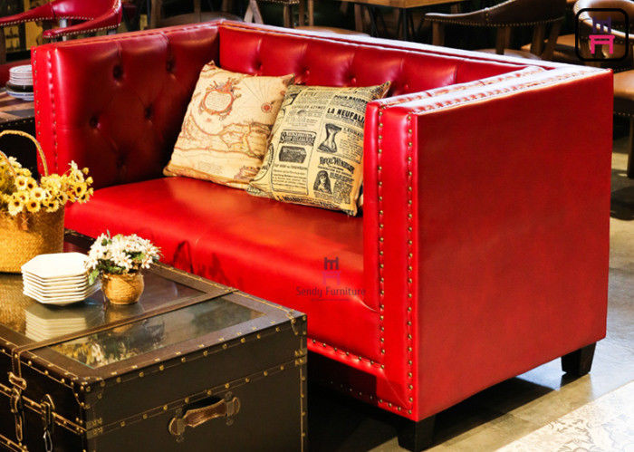 red leather booth