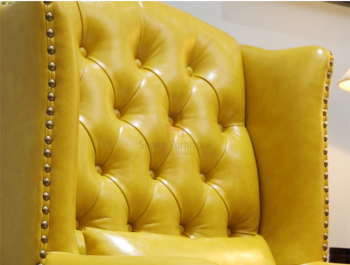 American Style Classical Single Sofa Chair High Back Leather Chair For Bar / Hotel
