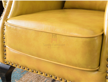 American Style Classical Single Sofa Chair High Back Leather Chair For Bar / Hotel