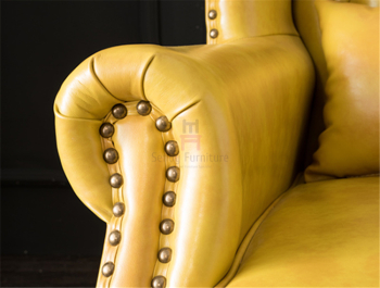 American Style Classical Single Sofa Chair High Back Leather Chair For Bar / Hotel