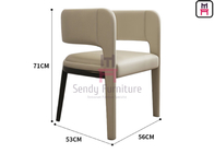 Open Back Wood Arm Chair Ash Wood Fully Upholstered Legs For Hotel Use