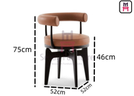 4 Legs Hollowed Back Leather Upholstered Dining Chair
