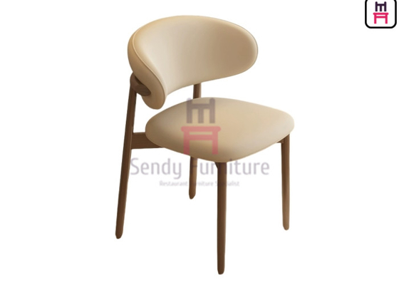 Buy Bowed Back Leather Upholstered Dining Chair With Ash Wood Frame online manufacture