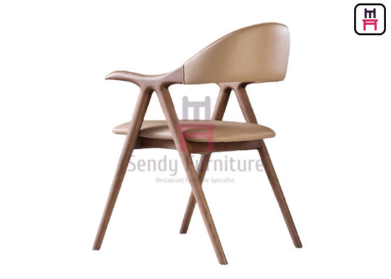 Buy Classic Style Wood Restaurant Chair with Solid Wood Construction and Leather Upholstery online manufacture