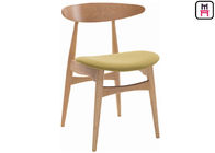 0.35cbm Wood Restaurant Chairs Ash Wood Leather Seater Armless Chair