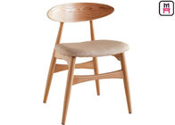 Hans Wegner for Carl Hansen & Son Wood Restaurant Chairs Ash Wood Leather Seater Armless Chair