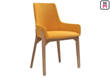 Modern Minimalist Wood Restaurant Chairs Nordic Fabric Seats W43 * D41 * H80cm