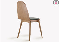 Nordic Fabric Low Back Wooden Dining Chairs Coloured Indoor Commercial Furniture