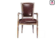 Aluminum Frame High Back Leather And Metal Dining Chairs For Event / Home