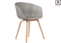 Recycled Plastic Restaurant Chairs With Armrest Modern PP Wood Frame Egg Office Chair 