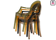 Salon / Event Outdoor Restaurant Chairs , Modern Stackable Ghost Chairs