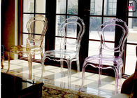 Light Weight Bella Ghost Plastic Restaurant Chairs Arm / Armless For Indoor / Outdoor