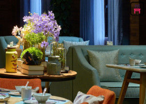 Buy Garden Topic Coffee Shop Restaurant Sofa Set , Vintage Restaurant Booth Durable online manufacture