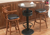 Bar Height Table With Storage , 24'' Diameter Round / Square Plywood Bar Table 