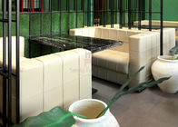 Square Pattern Hotel Fast Food Restaurant Seating , Custom Restaurant Booths U Shaped