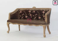 Classical Carving Luxury Booth Bench Seating Solid Wood For Wedding