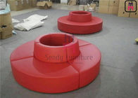 Fabric  Round Shape Commercial Booth Seating With Steel Frame Base For  Lobby