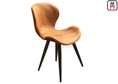 Buy S Shape Metal Restaurant Chairs Leather Upholstered Customized Cushion Color online manufacture