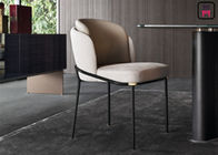 Bowed Modern Metal Restaurant Chairs Modern Minimalist Style With Black Metal Structure