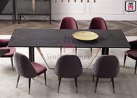 Tufted Wood Leather Dining Chairs , Armless Restaurant Chair With Curved Backrest