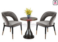 Open Back Rainbow Leather Wood Restaurant Chairs With Gold Stainless Steel Feet
