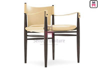 Ash Wood Frame Restaurant Dining Room Chairs Armrest Modern For Hotel Lobby