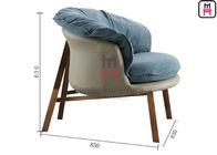 Upholstered Unfolder 0.6cbm Metal Base Sofa Chair Height 45cm