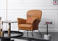 High Back Metal Leg Armrests 0.55cbm Single Sofa Chair