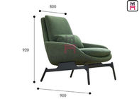 4 Iron Legs Velvet 0.5cbm Upholstered Lobby Armchair