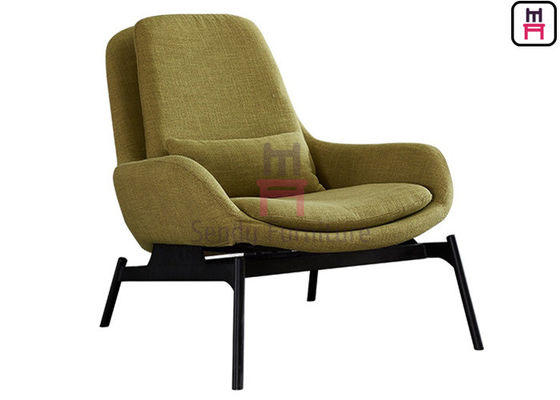 4 Iron Legs Velvet 0.5cbm Upholstered Lobby Armchair