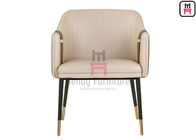 Solid Wood Leg Leather Upholstered Arm Dining Chair