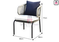 Wrap Around Backrest 0.38cbm PE Rattan Garden Chair Waterproof