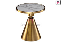 Round Marble Stainless Steel 0.25cbm Seam Low Table