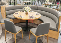 Round 2.8cbm Tufted Plywood Frame Restaurant Booth Pu Leather