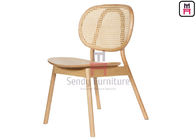 Ash Wood Round Cane Back Armless Dining Chair 0.36cbm