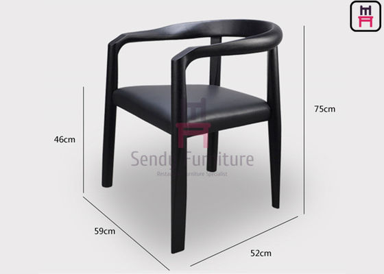 Buy Classic Wood Restaurant Chairs with Leather Upholstery Slatted Backrest and Walnut Finish for Durable Dining Seating online manufacture