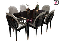 High Gloss Painting Ebony Veneer Armless Dining Chair NAPA Leather