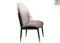 High Gloss Painting Ebony Veneer Armless Dining Chair NAPA Leather