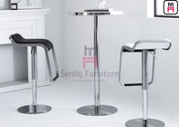 D60cm ODM Brushed Stainless Steel High Table 105cm Height For Restaurant Bar
