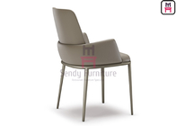 H86cm Upholstered Arm Dining Chair Carbon Steel Frame 200kg Loading