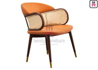 Rattan Canework Backrest Upholstered Dining Chair 0.38cbm