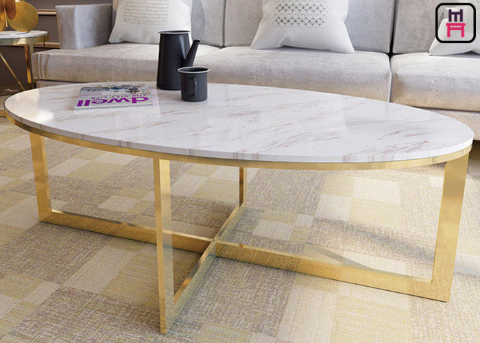 Tempered Glass / Oval Rectangular Marble Coffee Table X