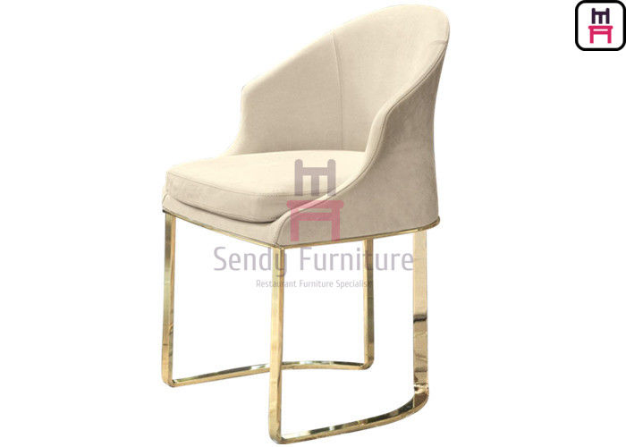 No Foldable Hotel Restaurant Chairs Stainless Steel Frame Comfortable Modern Style