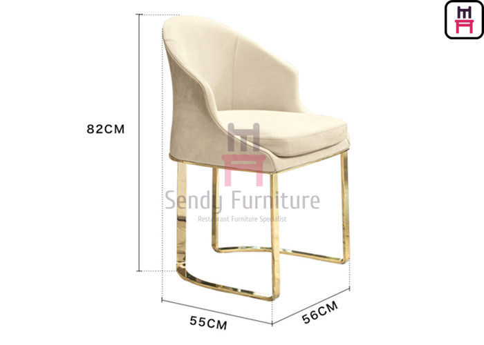 No Foldable Hotel Restaurant Chairs Stainless Steel Frame Comfortable