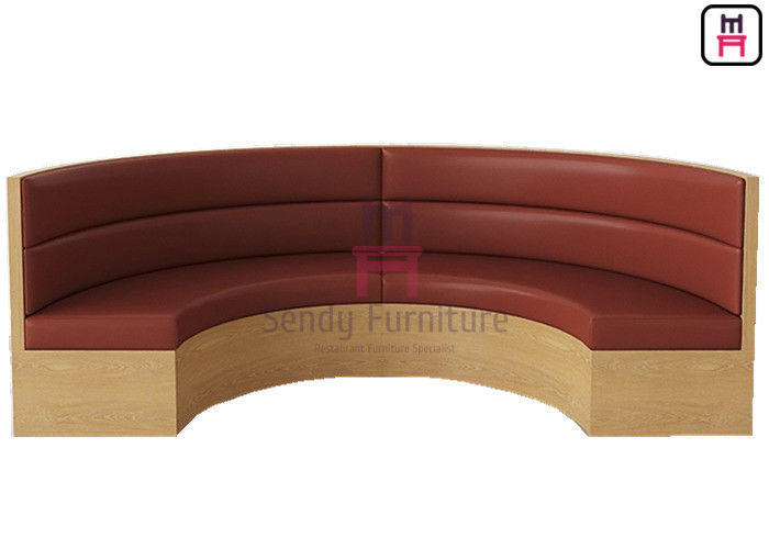 Round 2.8cbm Tufted Wood Restaurant Booth Plywood PU Leather Material
