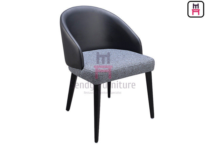 Polyurethane Foam Backrest Upholstered Dining Chair 77cm Height