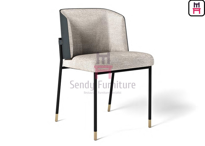Tubular Metal Restaurant Chairs H78cm ODM Upholstered Armless Dining Chair