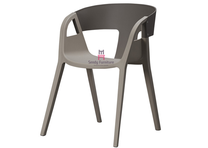 T Back Armrest Plastic Restaurant Chairs Commercial Indoor Armrest Plastic Restaurant Chairs