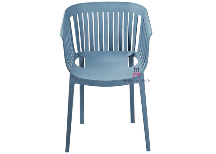 Nordic Style Plastic Restaurant Chairs Hollowed Out Colorful Stackable